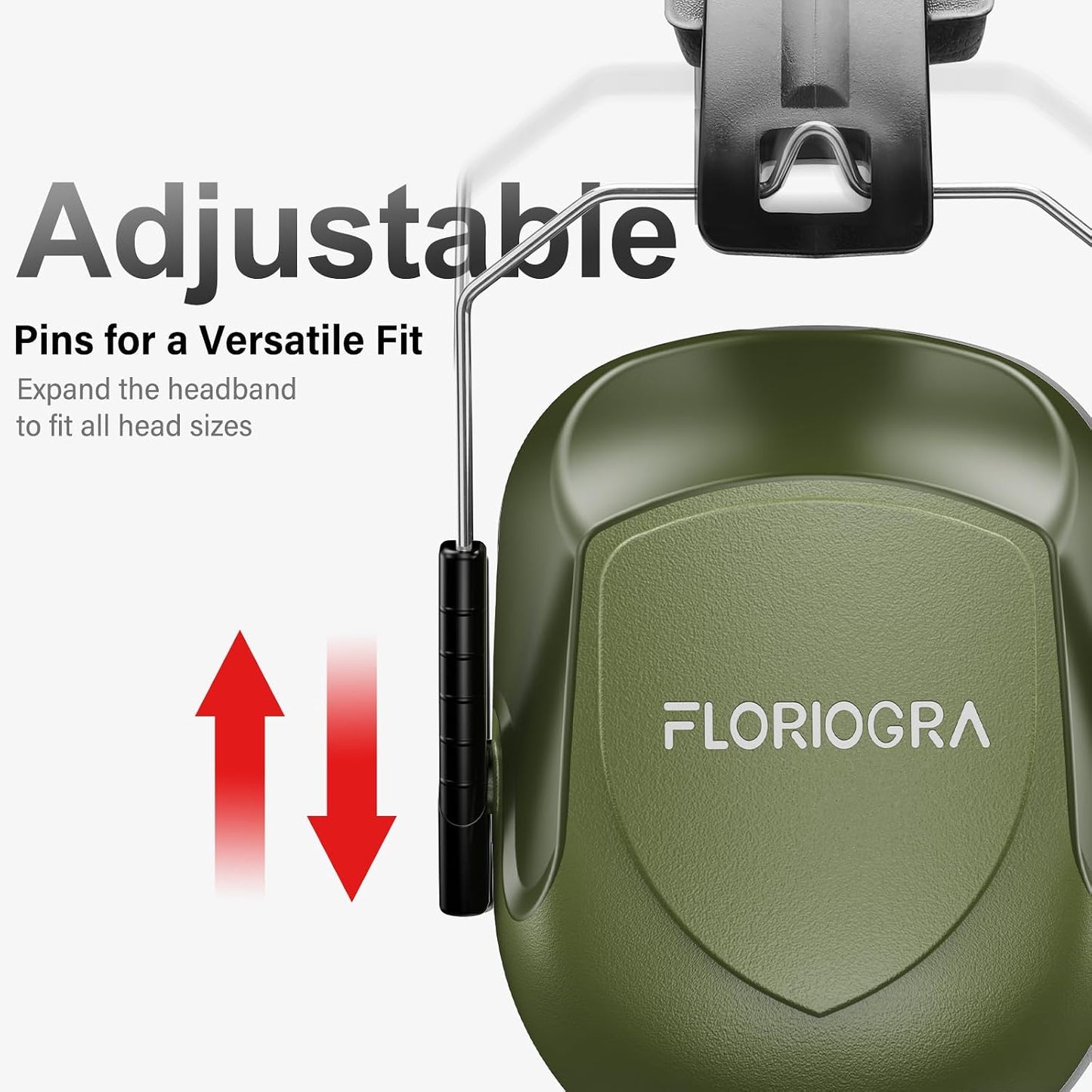 Floriogra Noise Reduction Ear Muffs, NRR 34dB Ear Protection, Hearing Protection Noise Cancelling Headphones for Adults Kids Autism, Shooting Ear Protection for Gun Range, Mowing, Construction