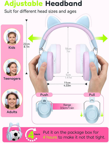 Dr.meter Ear Muffs for Noise Reduction: 27.4SNR Noise Cancelling Headphones for Kids Adults, EM100 Adjustable Hearing Protection Earmuffs for Monster Jam, Autism Sensory, Concerts, Fireworks