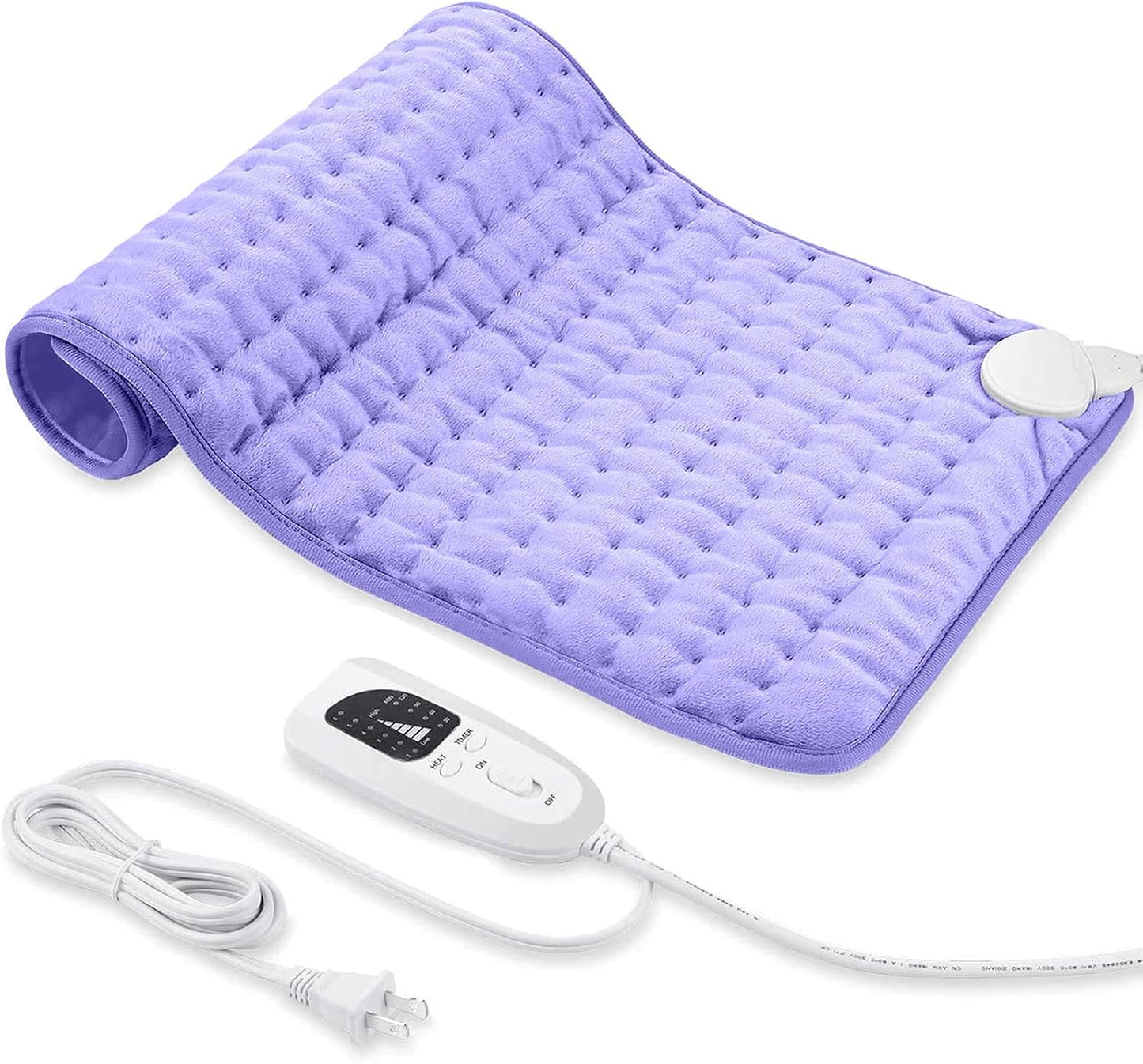 Electric Heating pad with 6 Heat Settings, Auto Shut Off, Dry Electric Heating for Back Neck Knee Arms Legs Shoulder Heat Pads for Christmas Birthday Father Mother's Day (24"X12", Gray Green)