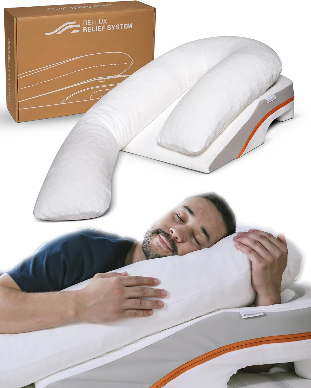 MedCline Acid Reflux Pillow Relief System, Medium for 5'5" to 5'11" Tall