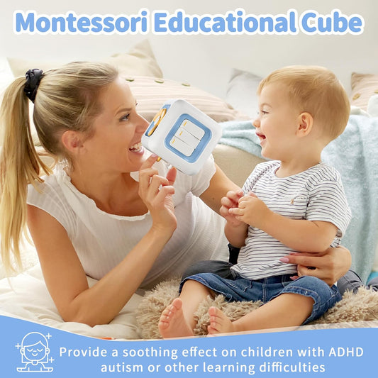 SOCBTNSO Busy Cube Toy for 1 Year Old Boy, Montessori Toys for 1+ Year Old, Travel Toys for Toddlers 1-3, Learning Fine Motor Skills| 1st Birthday Gifts 6 9 12 Months Baby