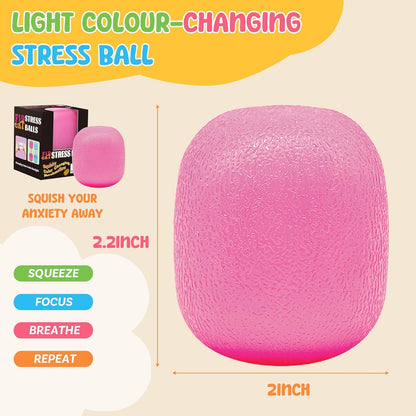 Fidget Toys Stress Balls for Kids & Adults - Changes Color in The Sun - Malt Sugar Squishy Fidget Toys - Slow Rise Gel Ball - Stretchy Squeeze Stress Relief Balls for Anxiety