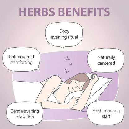 Sleep Sanctuary by Phran kiri - Caffeine-Free Herbal Tea Bags for Night Time Relaxation, Soothing Lavender & Chamomile Herbal Teas for a Cozy Evening Ritual, 18 Count (1.27 oz)