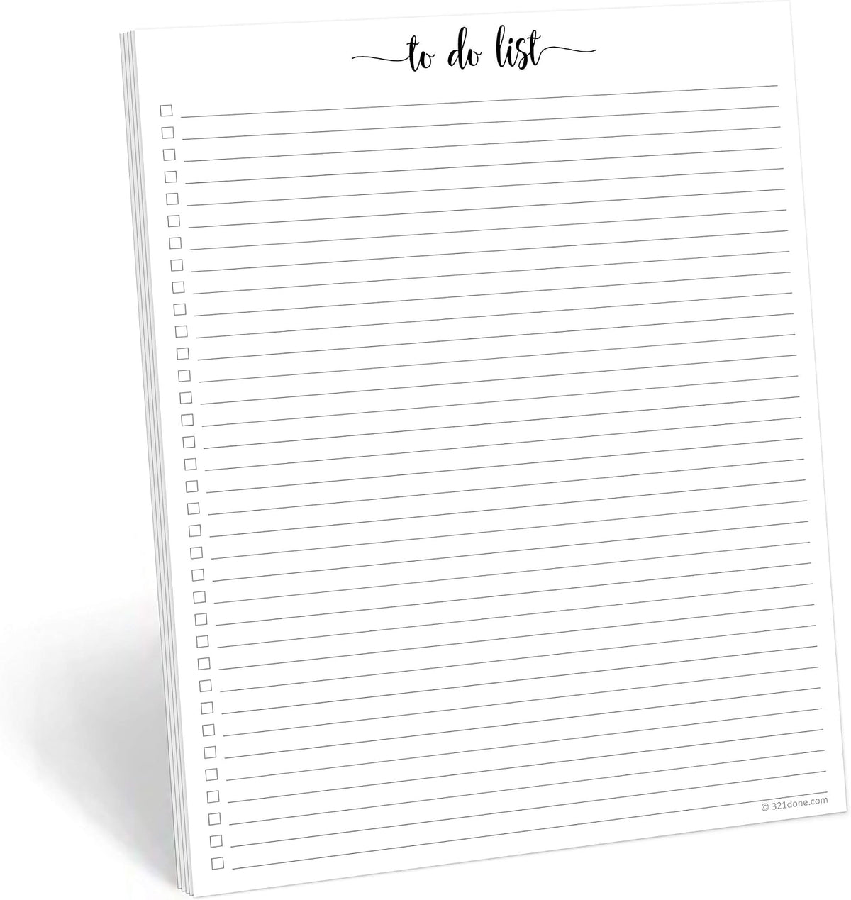 321Done To Do List Notepad, 5.5x8.5 Inches, 50 Sheets, College Ruled