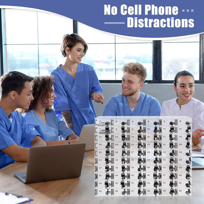 Layhit 20 Slots Cell Phone Locker Box for Classroom, Back to School, Clear