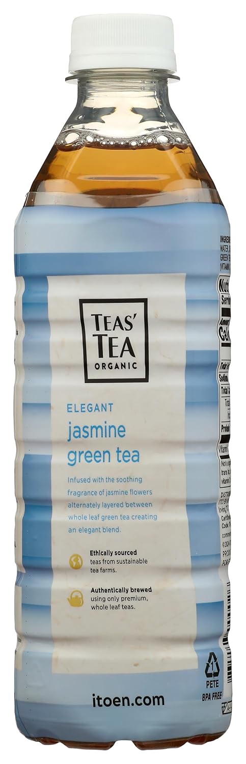 Teas' Tea, Tea Green Jasmine Organic, 16.9 Fl Oz