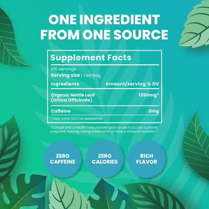 Organic Nettle Leaf Tea | Eco-Friendly Tea Bags | Non-GMO Caffeine Free Tea With Zero Sugar | Cederberg Tea Company.