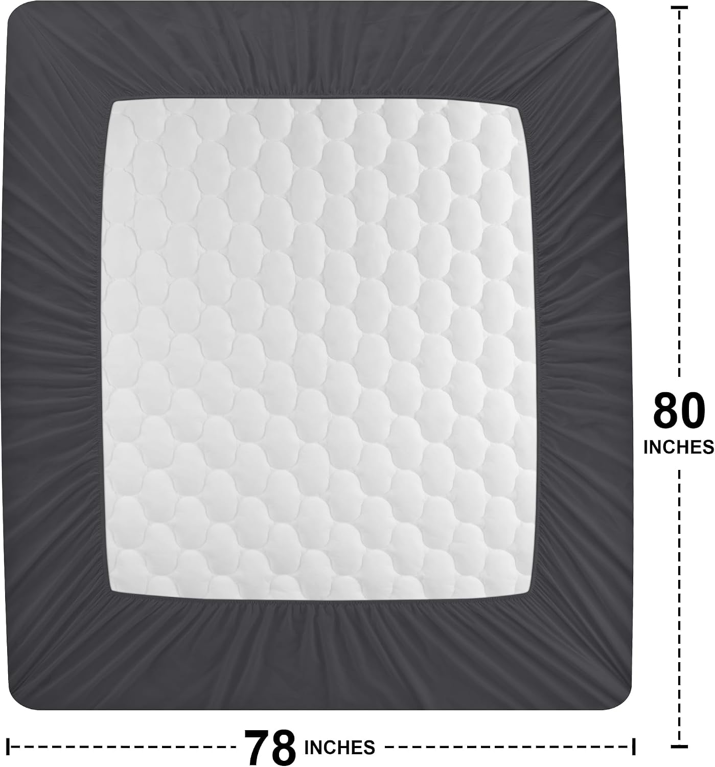 Utopia Bedding Waterproof Mattress Protector, Queen Mattress Pad, Noiseless Quilted Fitted Cover with Deep Pocket Stretches up to 16 Inches (White)