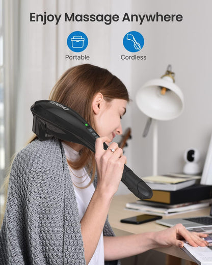 RENPHO Extend Massage Gun, Electric Handheld Massage Gun Deep Tissue, Portable Mini Massage Guns Type-C Charging, Percussion Massager for Neck and Back, Gifts for Women/Men