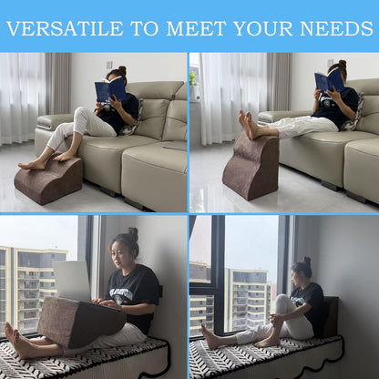 Foot Rest for Under Desk at Work.Multifunctional 3-Tier Foot Stool,with Washable Footrest.for Under Desk,Office Chair Gaming Chair & Sofa,Leg Elevation Pillow,Supports Posture -Dark Grey