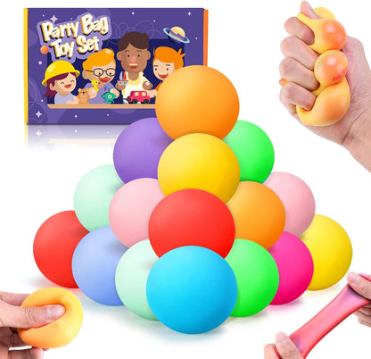 12PCS Color-Changing Stress Balls - Soft, Squeezeable Stress Relief Balls for Relaxation, Ages, Ideal for Parties, Home, Classroom, and Office Use, Slow-Rebound Design, Portable