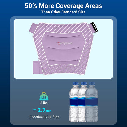 Comfytemp Hip Ice Pack Wrap for Sciatica Pain Relief, Hip Replacement Kit After Surgery, Reusable Gel Ice Pack for Injuries, Hot Cold Compress Recovery Items Physical Therapy for Men Women (L/XL/2XL)