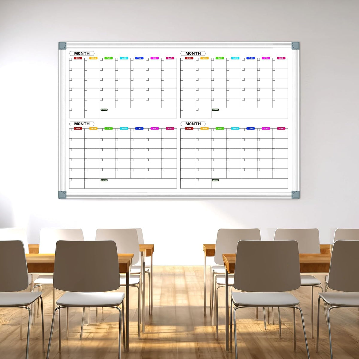 Dry Erase Board Calendar for Wall, 36" x 24" Monthly Whiteboard
