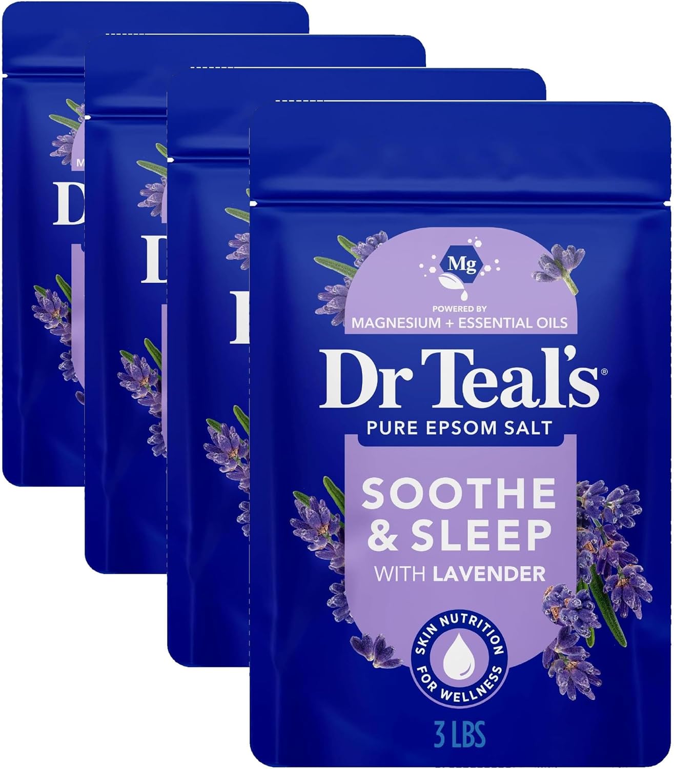 Dr Teal's Epsom Salt Soaking Solution, Soothe & Sleep, Lavender, 3lbs
