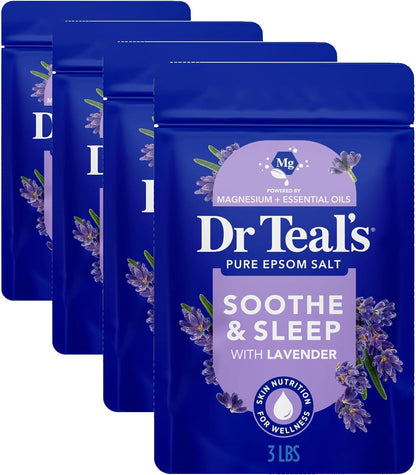 Dr Teal's Epsom Salt Soaking Solution, Soothe & Sleep, Lavender, 3lbs