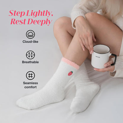 COOLMATE Fuzzy Socks for Women Gift Box – Cozy Soft Cloud Socks for Spa Home, Mother’s Day Gifts for Mom Grandma