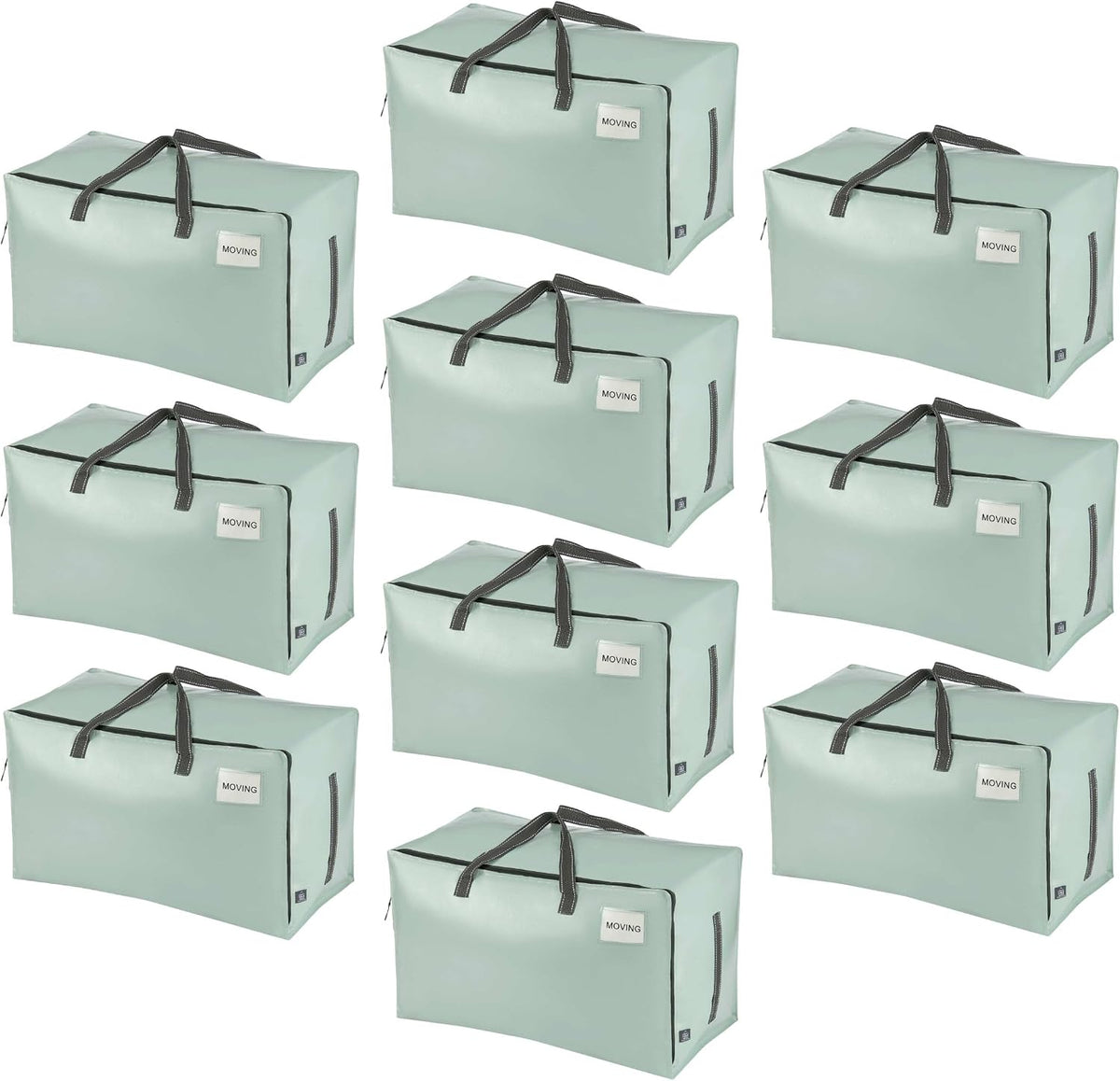 VENO Clear Extra Large Moving Bags & Storage Totes, Heavy Duty Organizer with Reinforced Handles & Strong Zippers for Clothes, College Dorm Essentials, Moving Supplies