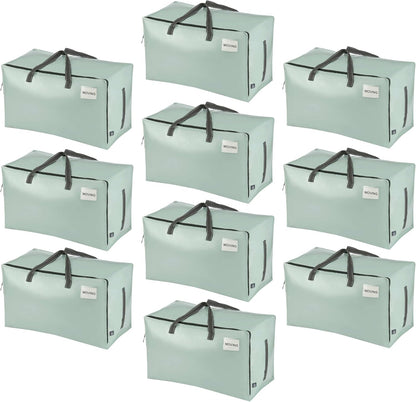 VENO Clear Extra Large Moving Bags & Storage Totes, Heavy Duty Organizer with Reinforced Handles & Strong Zippers for Clothes, College Dorm Essentials, Moving Supplies