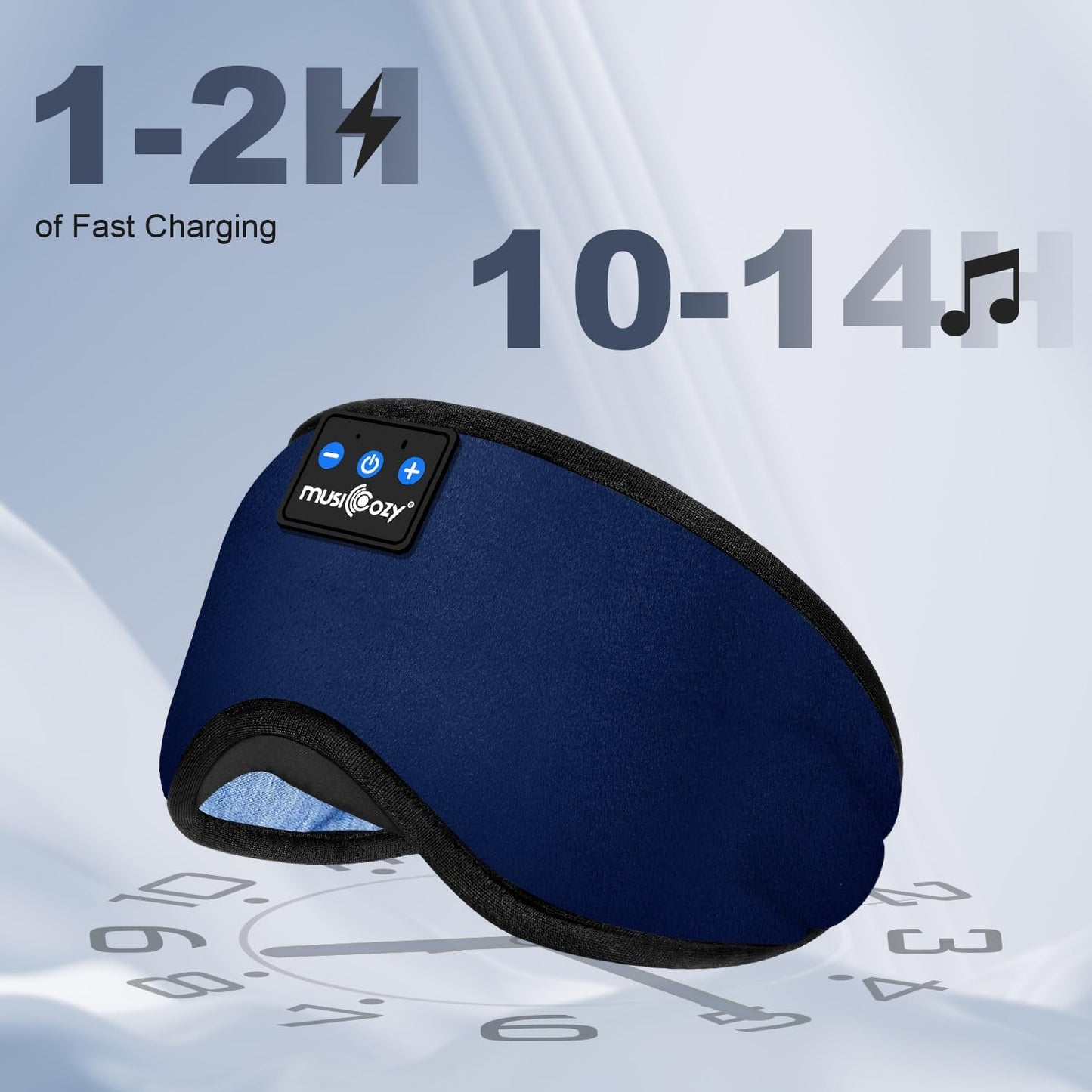 MUSICOZY Sleep Headphones, Bluetooth 5.4 Sleep Mask Headband Headphones Sleeping Eye Mask, Wireless Music Earbuds Earphones with HD Stereo Speakers for Side Sleepers, Cool Gadgets Unique Gift