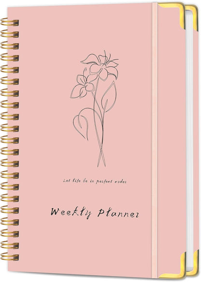 Undated Weekly Planner With Habit Tracker & To Do List 5.7 x 8.0 inch | Avoid Unfocused Busywork,Productivity Organizer,No-Bleed Thick Pages,Portable Size,Lay-Flat Spiral for Hands Free