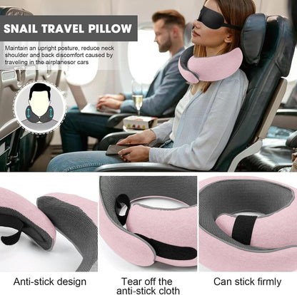 WEERSHUN Travel Pillow for Airplanes, 2026 New Memory Foam Neck Pillow with Chin Wrap for Traveling, Suitable for Airplanes, Offices and Cars (Dark Gray)