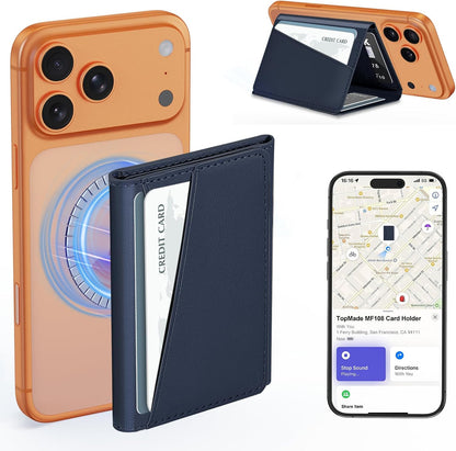 for Magsafe Wallet Work with Apple Find My, Strongest Magnetic Phone Wallet