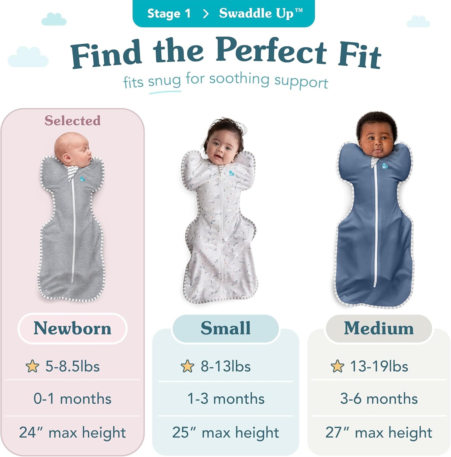 Love to Dream Swaddle UP, Baby Sleep Sack, Self-Soothing Swaddles for Newborns, Get Longer Sleep, Secure Fit Helps Calm Startle Reflex, New Born Essentials for Baby, 1.0 TOG, 13-19 lbs, Deep Olive
