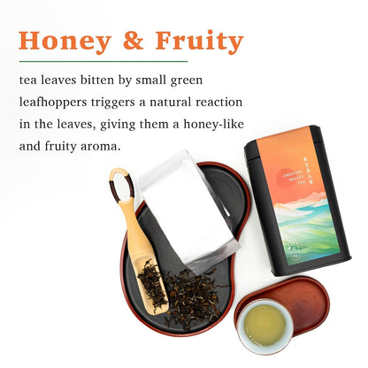 TEA & TIME Oriental Beauty Tea, Oolong Tea Loose Leaf, Premium Chinese Tea, Taiwan Origin (75g / 2.64oz)