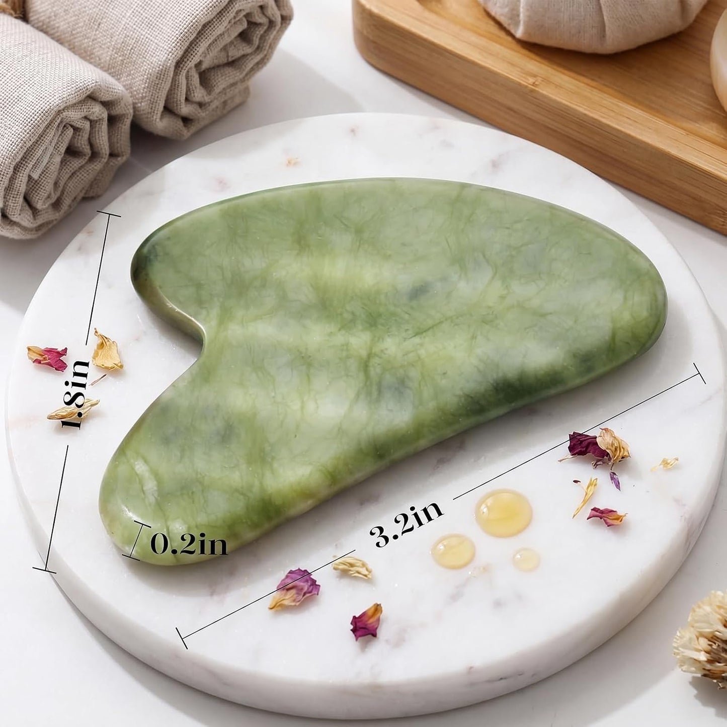 BAIMEI IcyMe Gua Sha Facial Tool for Self Care, Massage Tool for Face and Body, Relieve Tensions,Reduce Wrinkles and Redness, Skin Care Tools for Men Women - Rose Quartz