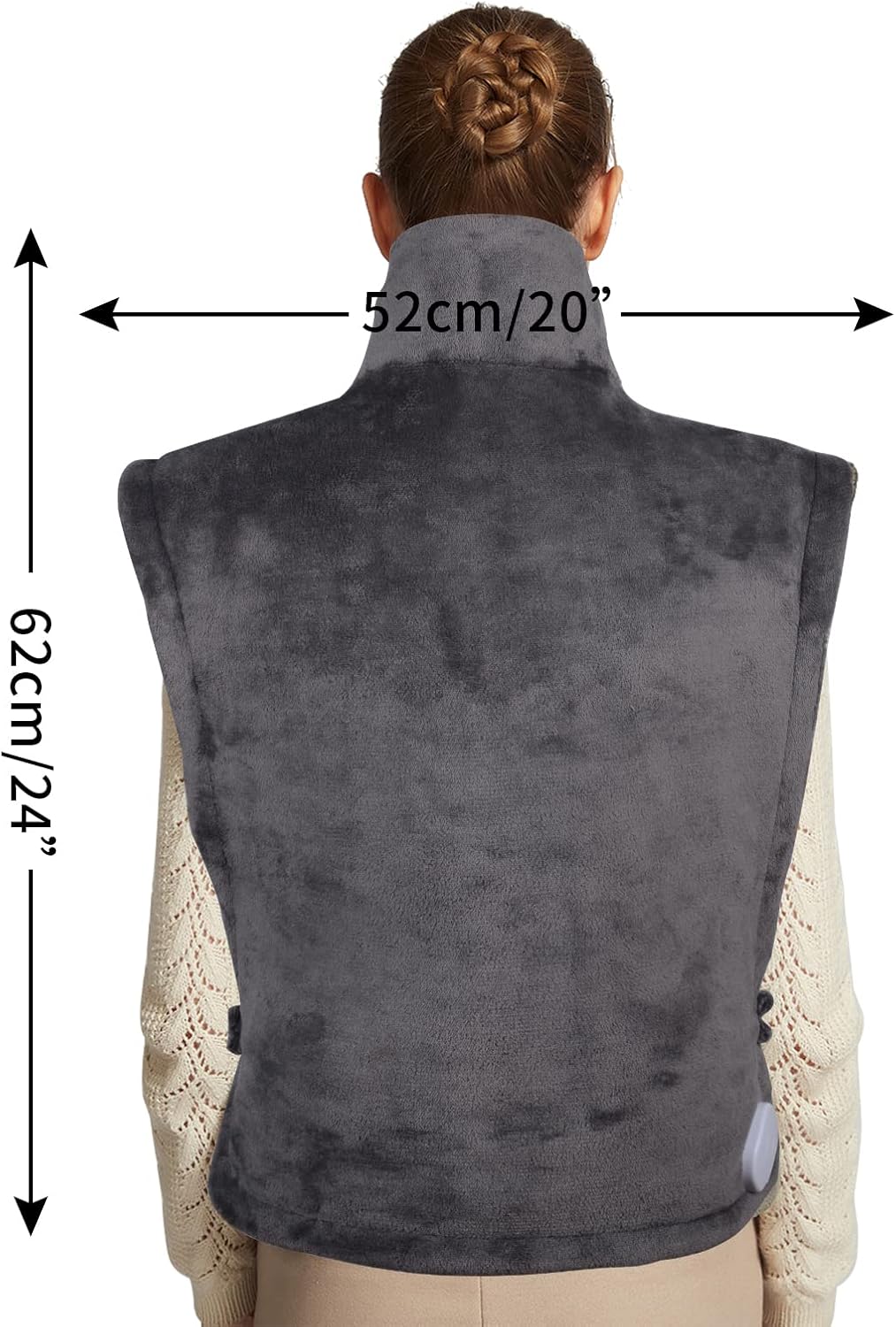 Ambershine 17''x33'' XXXL King Size Heating Pad with 12 Temperature Settings & 4 Auto-Off Countdown Timers, Pain Relief for Back/Neck/Shoulders/Abdomen/Legs(Dark Teal)