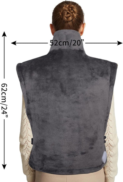 Ambershine 17''x33'' XXXL King Size Heating Pad with 12 Temperature Settings & 4 Auto-Off Countdown Timers, Pain Relief for Back/Neck/Shoulders/Abdomen/Legs(Dark Teal)