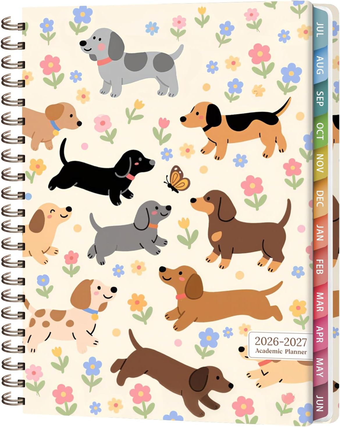 Planner 2026-2027, Weekly and Monthly Calendar Planner, JUL 2026 - JUN 2027 | Academic Year, Daily Agenda Book, A5(6.3'' x 8.5''), Sprial Bound, Inner Pocket, Office School Use