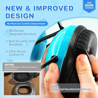 ZOHAN EM030 Kids Ear Protection, Noise Cancelling Headphones Ear Muffs for Autism Sensory, Safety Noise Reduction Hearing Protection for Monster Truck/Concerts/Fireworks/Air Shows