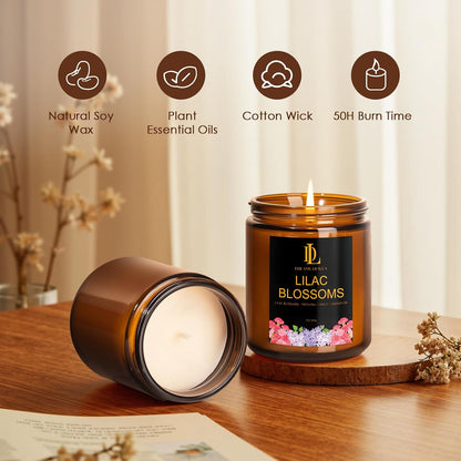 Scented Candles Set, 4 Pack Soy Candles for Home Scented, Candle Gifts for Women Men, 28oz 200 Hours Burn, Scents of Pineapple Cocktail/Coconut Vanilla/Pink Sands/Bahamian Breeze