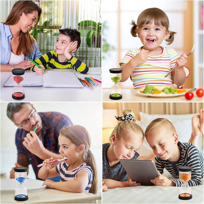 Sand Timer for Kids 6 Pack Colorful Hourglass 1min 2mins 5mins 10mins 15mins 30mins Sand Clock Timer for Classroom, Games and Kids Room