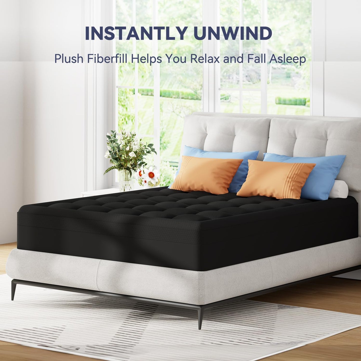 ELEMUSE Twin XL Dorm Dual Layer 3 Inch Memory Foam Mattress Topper for College, Dorm Room Essentials, 2 Inch Cooling Gel Foam and 1 Inch Soft Pillow Top Bed Pad,Back to School Comfortable Support