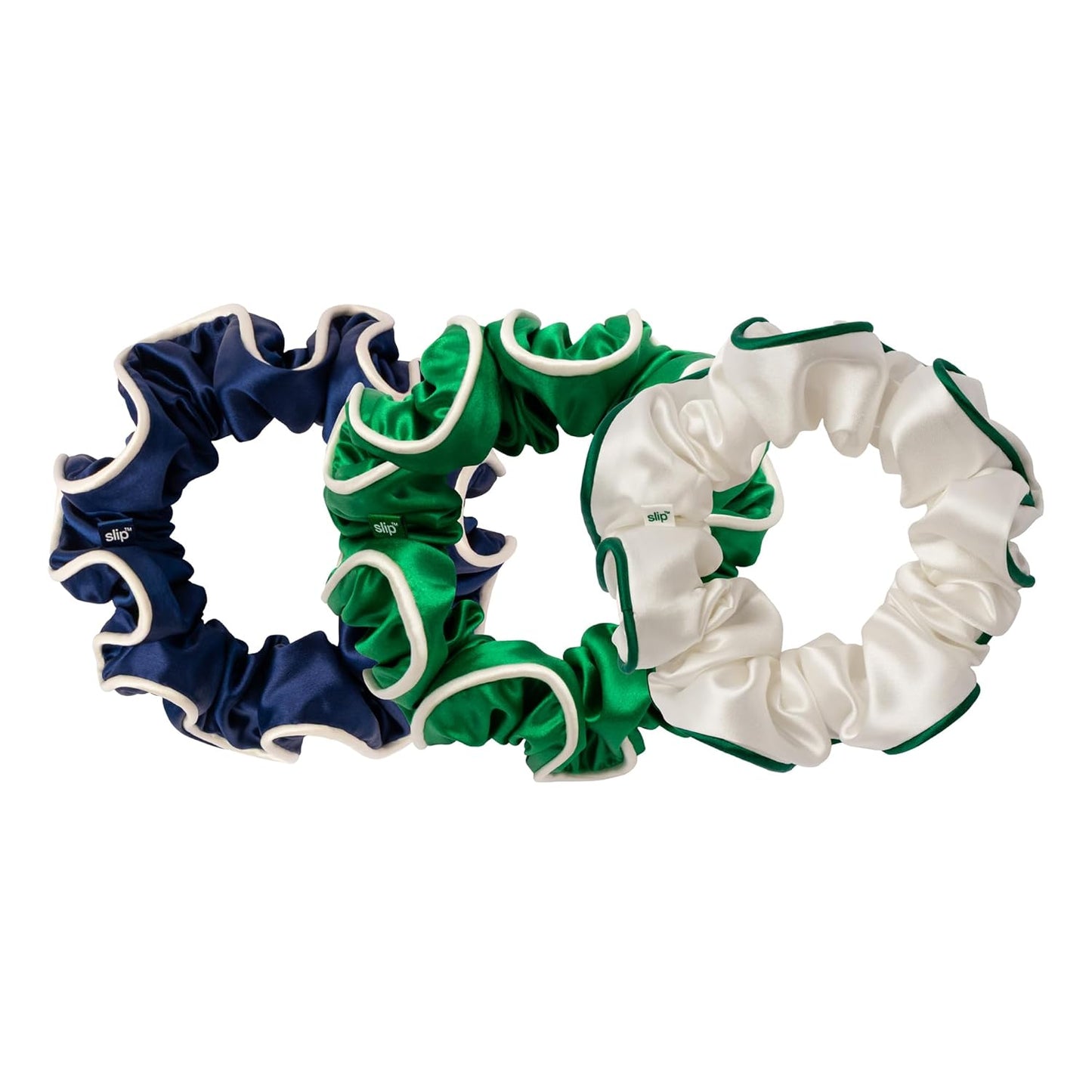 slip Large Scrunchie Multi | Set of 3 Pure Silk Large Scrunchies | Includes 1 Pink, 1 Caramel, 1 Black | 100% Mulberry Silk, Anti-Crease, Gentle on Hair, Reduces Breakage | Stylish & Durable