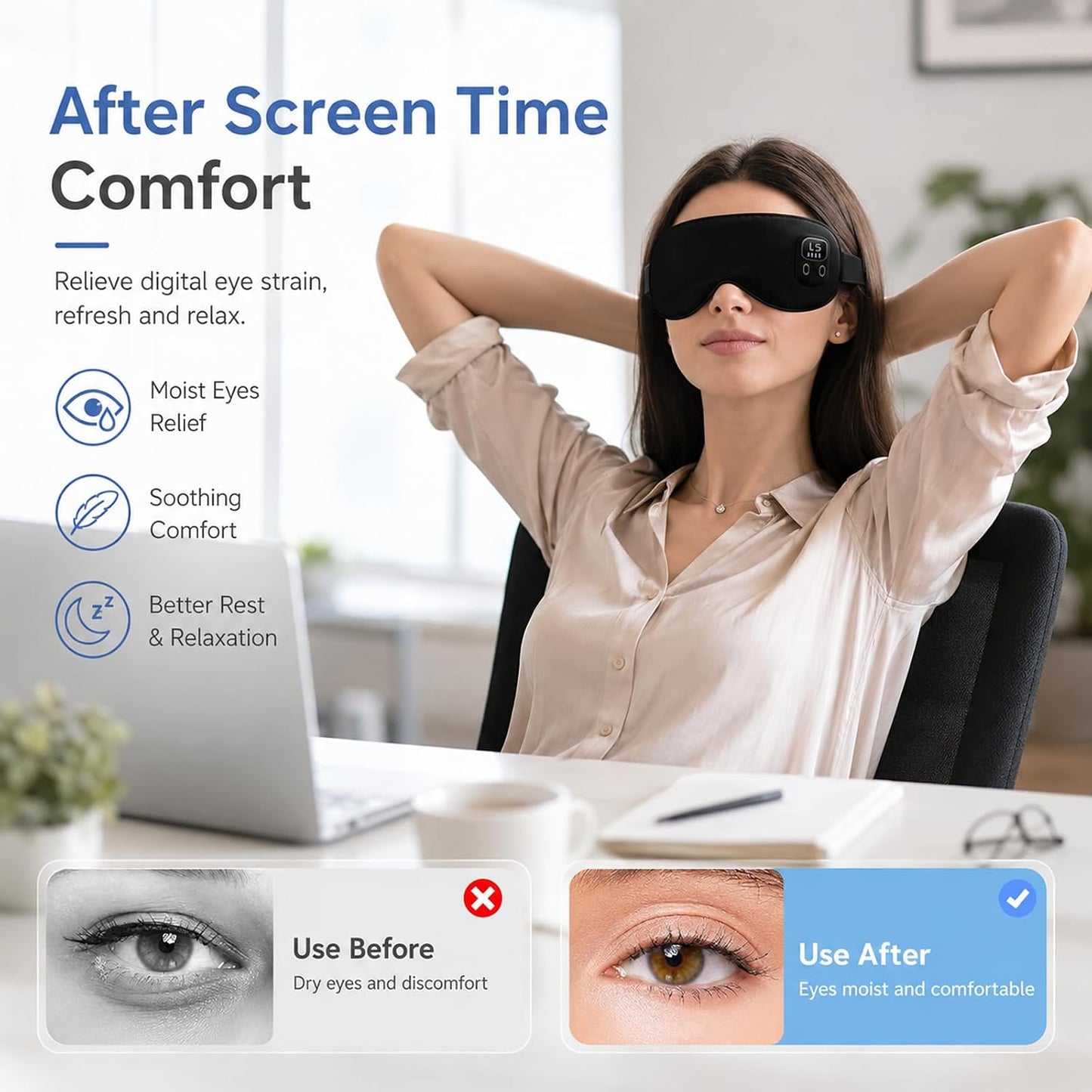 Rechargeable Heated Eye Mask