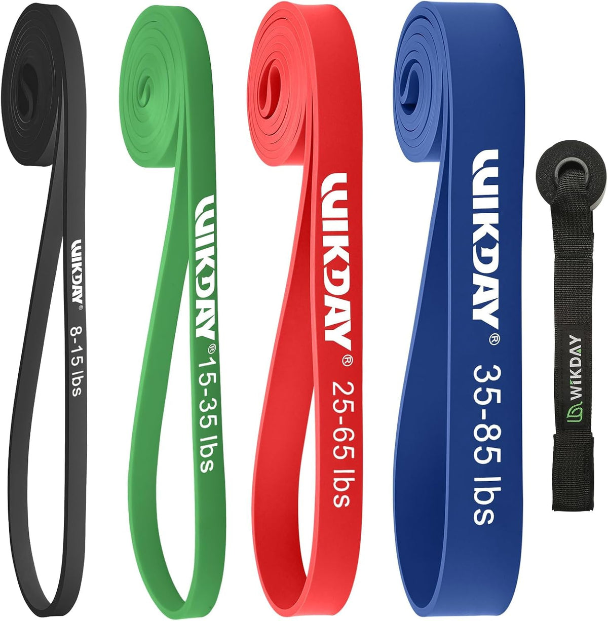 WIKDAY Resistance Bands for Working Out, Exercise Bands, Workout Bands, Pull Up Assistance Bands for Body Stretching Training Physical Therapy Muscle Training for Men & Women