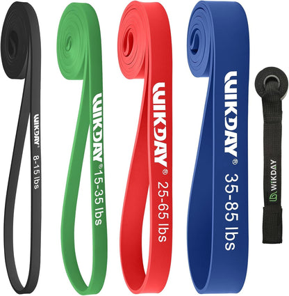 WIKDAY Resistance Bands for Working Out, Exercise Bands, Workout Bands, Pull Up Assistance Bands for Body Stretching Training Physical Therapy Muscle Training for Men & Women