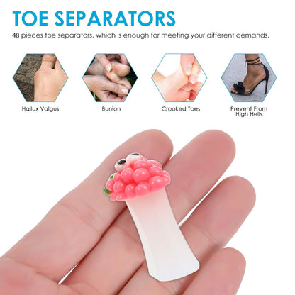Uonlytech Nail Art 32pcs Silicone Toe Separators Flower Toe Separator Toe Nail Separators Toes Dividers Pedicures Nail Art Tools Pedicure Spacers for Nail Salon Toes Dividers