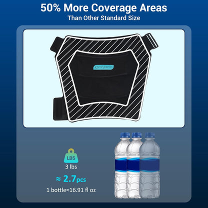 Comfytemp Hip Ice Pack Wrap for Sciatica Pain Relief, Hip Replacement Kit After Surgery, Reusable Gel Ice Pack for Injuries, Hot Cold Compress Recovery Items Physical Therapy for Men Women (L/XL/2XL)