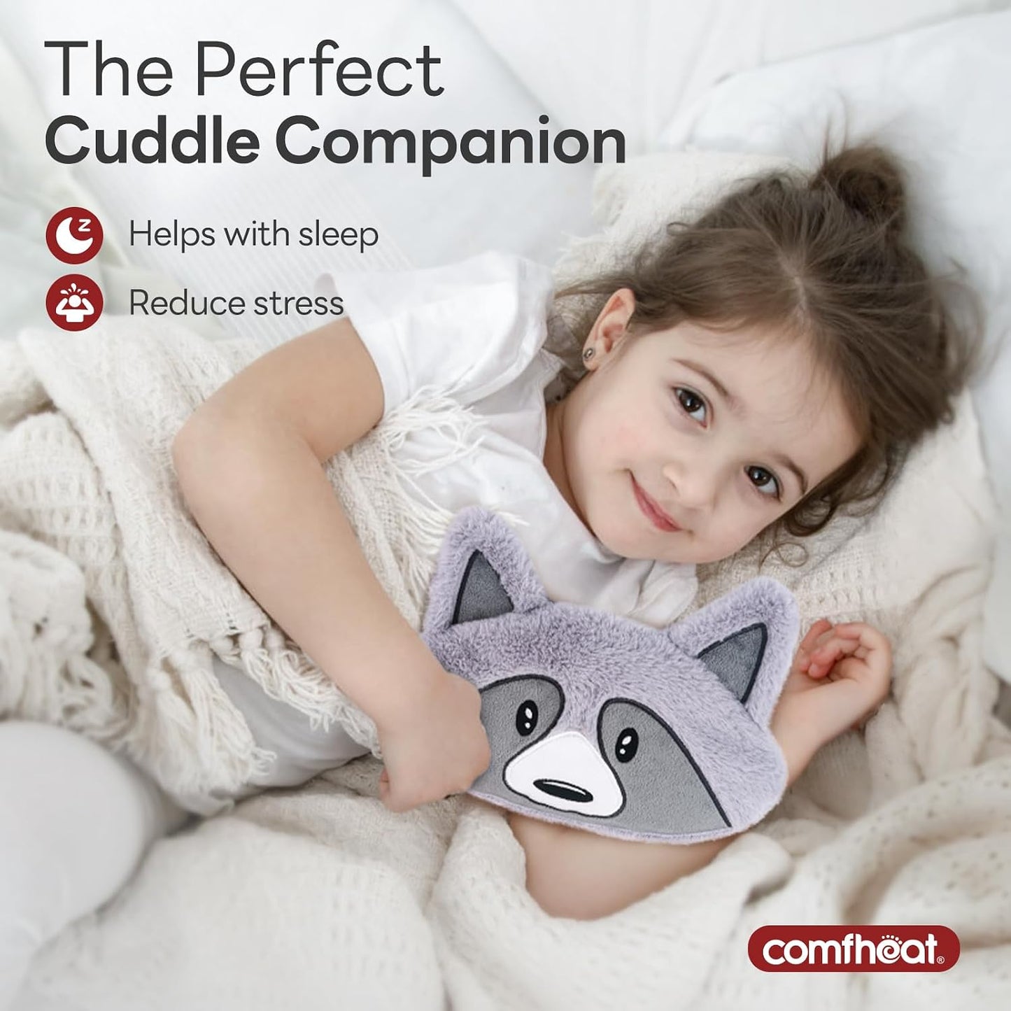 Microwave Unscented Heating Pad for Pain Relief, Moist Heat Pack Hot Compress for Period Cramps, Shoulder, Muscles, Cute Cloud Plush Heating Pad, Gift for Girl Women, with Washable Cover