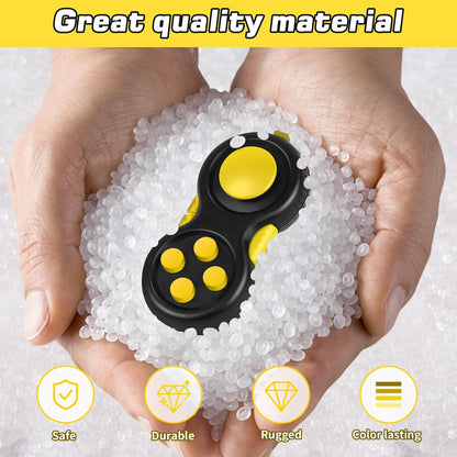 Original Fidget Toy Game, Rubberized Classical Controller Fidget Concentration Toy with 8-Fidget Functions and Lanyard - Excellent for Relieving Stress and Anxiety
