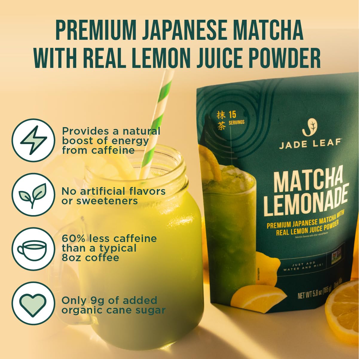Jade Leaf Matcha Organic Matcha Latte Mix - Bulk Value Size - Lightly Sweet Japanese Matcha Powder with Organic Cane Sugar for Café Style Blend, 35.3 Ounce / 1000g (Pack of 1)