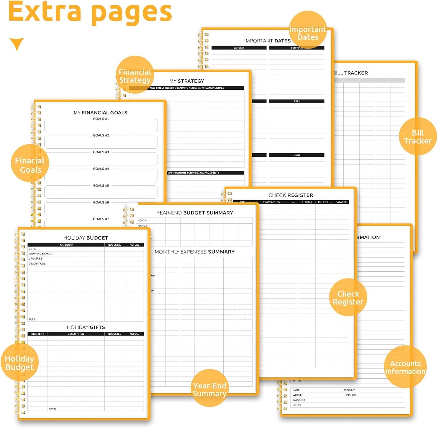 Budget Planner - Monthly Budget Book with Expense Tracker Notebook, Undated Bill Organizer & Finance Planner to Take Control of Your Money, Account Book to Manage Your Finances-Pink