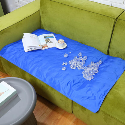 Drydiet Cooling Pad Mat for Bed Cooling Mattress Pad Gel for Sleep, Summer Hot Flashes, Adult, Pets, No Water or Electricity Required(Plain,48 x 28 Inch,Light Blue)