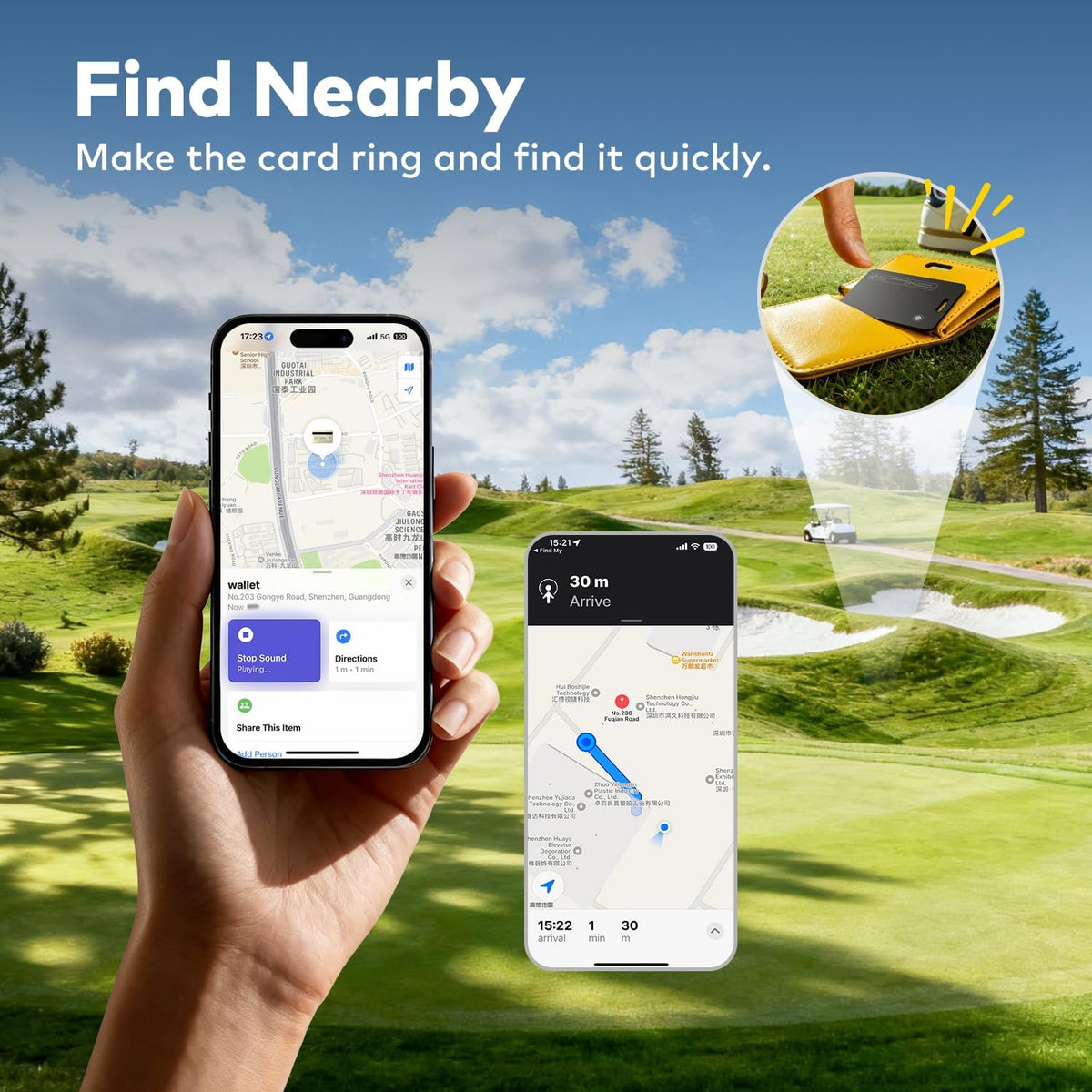 Dual Platform Wallet Tracker Card, iOS&Android Anti-Loss Slim Smart Locator, Wireless Charging, Works with Apple Find My & Google Find Hub, Item Finder for Wallet Passport Keys Backpack