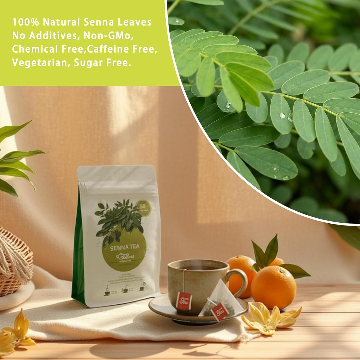 Samcci - Milk Thistle Tea Bags, 50 Teabags, 3g/bag - 100% Natural Milk Thistle Seeds Support Liver Herbal Tea, Caffeine Free - No Additives - No Sugar - Non-GMO - No Gluten