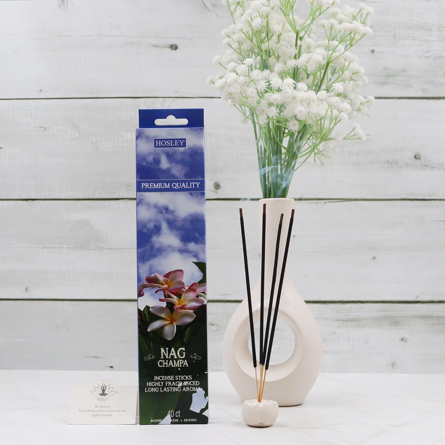 Hosley 320 Assorted Incense Sticks with Holder Eucalyptus, Fresh Bamboo, Lavender, Myrrh, Lavender Chamomile, Vanilla, Citrus, Dragon Blood Idea for Home, Wedding, Spa, Meditation & Aromatherapy